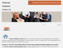 Tablet Screenshot of piedmontmediation.com